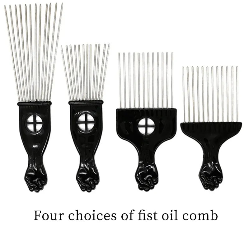 Anti-Static Metal Afro Pick Comb