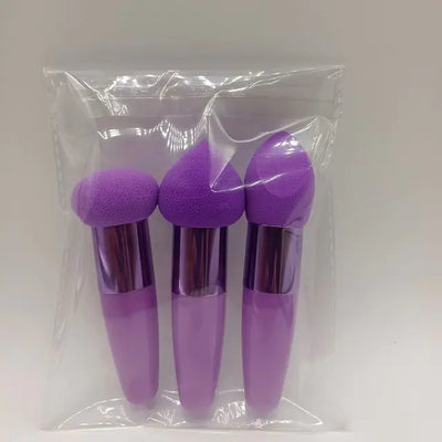 3Pcs Women Mushroom Head Brush Set